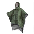 Outdoor cloak sleeping bag in Army Green or Grey, 200cm by 140cm nylon construction with hollow cotton filling