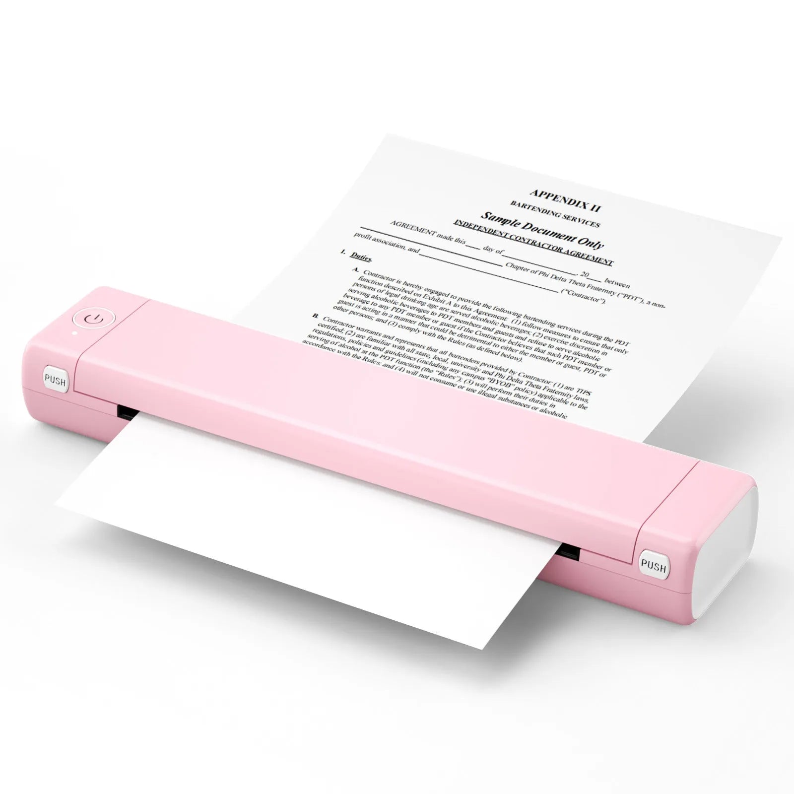 Phomemo M08F white portable A4 thermal printer with Bluetooth wireless connectivity