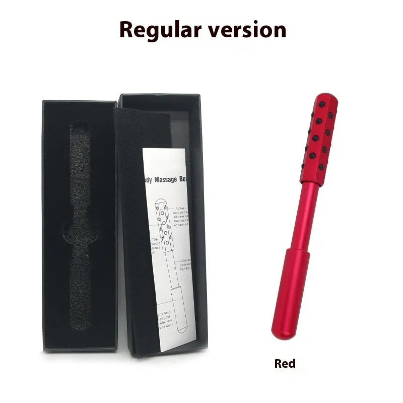 30 Germanium Beauty Stick massage wand with gold finish and 30 energy stones for facial roller use
