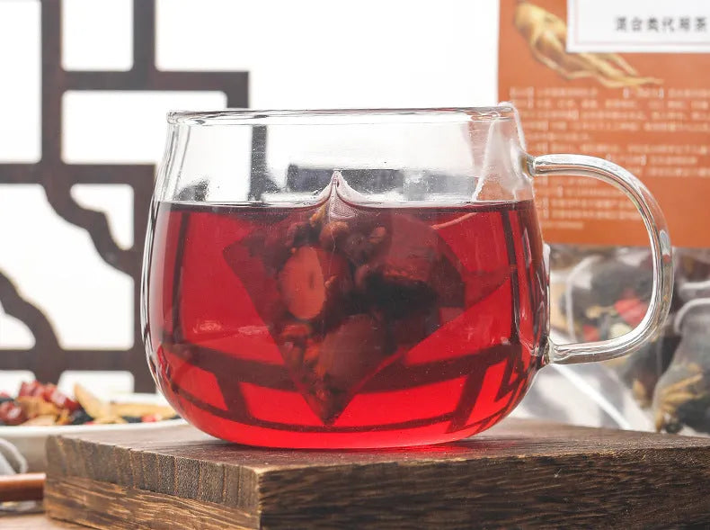 Bag of Ginseng Black Wolfberry Tea containing 40 individual 5g single-serve sachets.