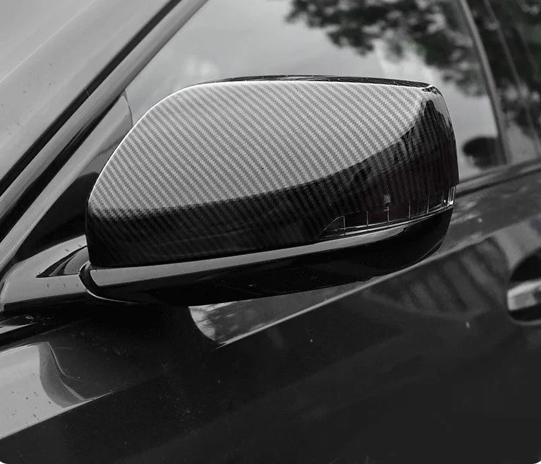 Cadillac CT5 CT6 carbon fibre pattern rearview mirror covers in ABS construction