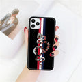 Frosted silicone iPhone case with cartoon snake design on TPU material