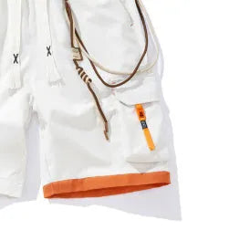 Men's straight-leg cropped shorts in bamboo fabric available in coffee, black, blue and white colours