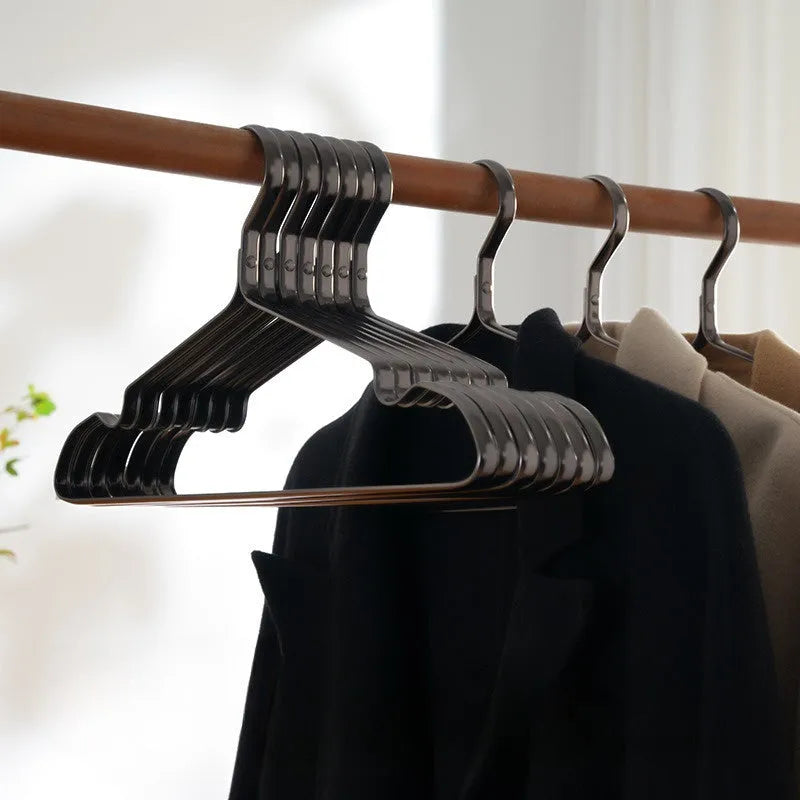 Elegant black non-slip anti-rust clothes hanger with a modern simplicity design.