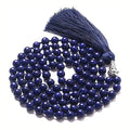 Agate geometric tassel necklace with multicolour stone pattern and adjustable length
