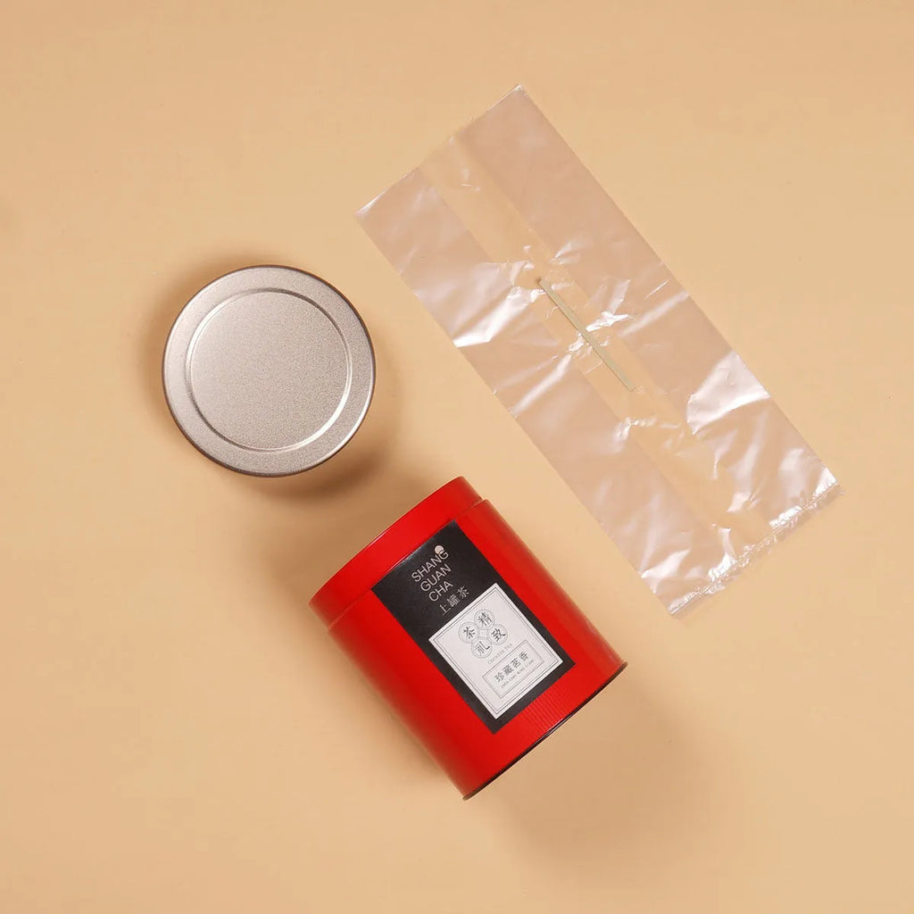 Green tin can tea packing box with 150ml capacity for loose leaf storage