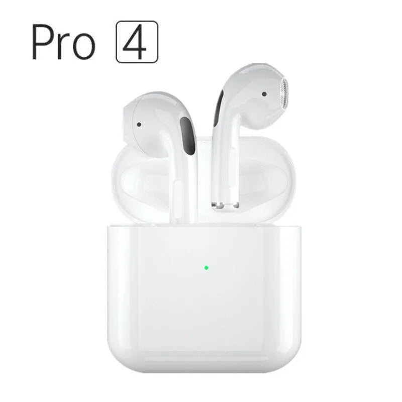 Pro4 Black and Pro4 White wireless in-ear Bluetooth sports headphones on a plain background.