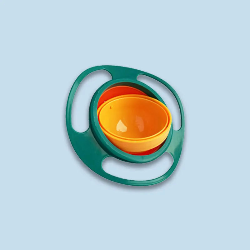 Children's rotating balance bowl in plastic, available in red green blue mint pink for toddlers over 24 months