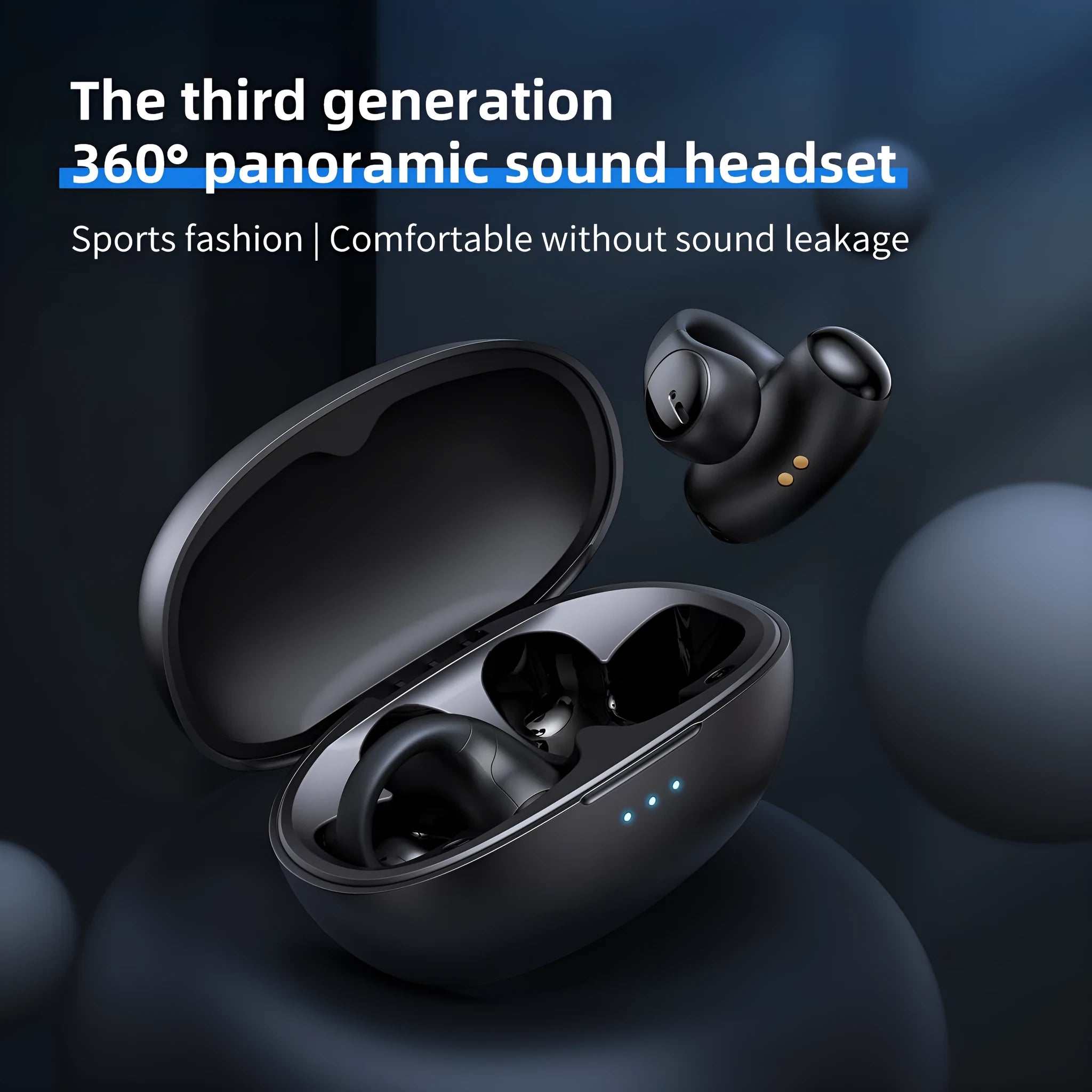 T306 black and white wireless Bluetooth gaming headset with sports ear hook design