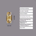 Crystal wall lamp with stainless steel body and LED lighting in chrome or gold finish