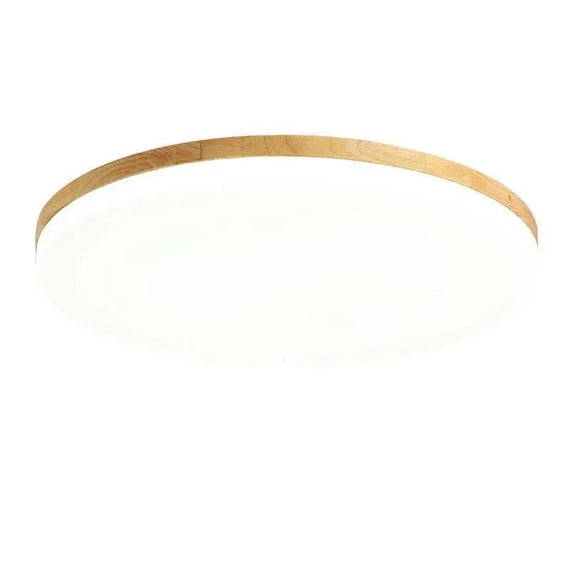 Japanese minimalist ceiling lamp with wooden frame and acrylic shade in three available sizes