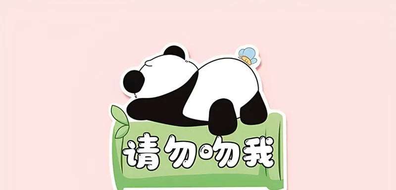 Panda design car sticker for female beginner drivers measuring 23cm by 12cm