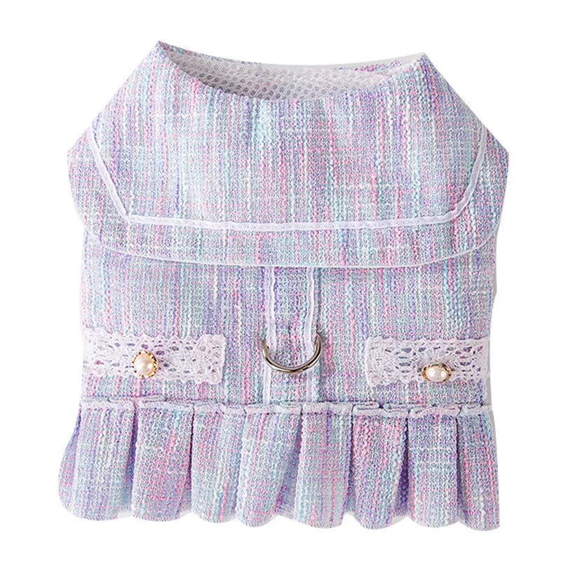 Salem purple or pink polyester fibre pet clothing for cats and small dogs in four size options