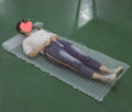Transparent outdoor airbed for camping with 200x60cm dimensions and 300kg load capacity
