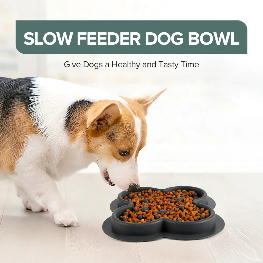 Silicone slow feed licking pad for cats and dogs on a floor, showing textured surface and raised edge.