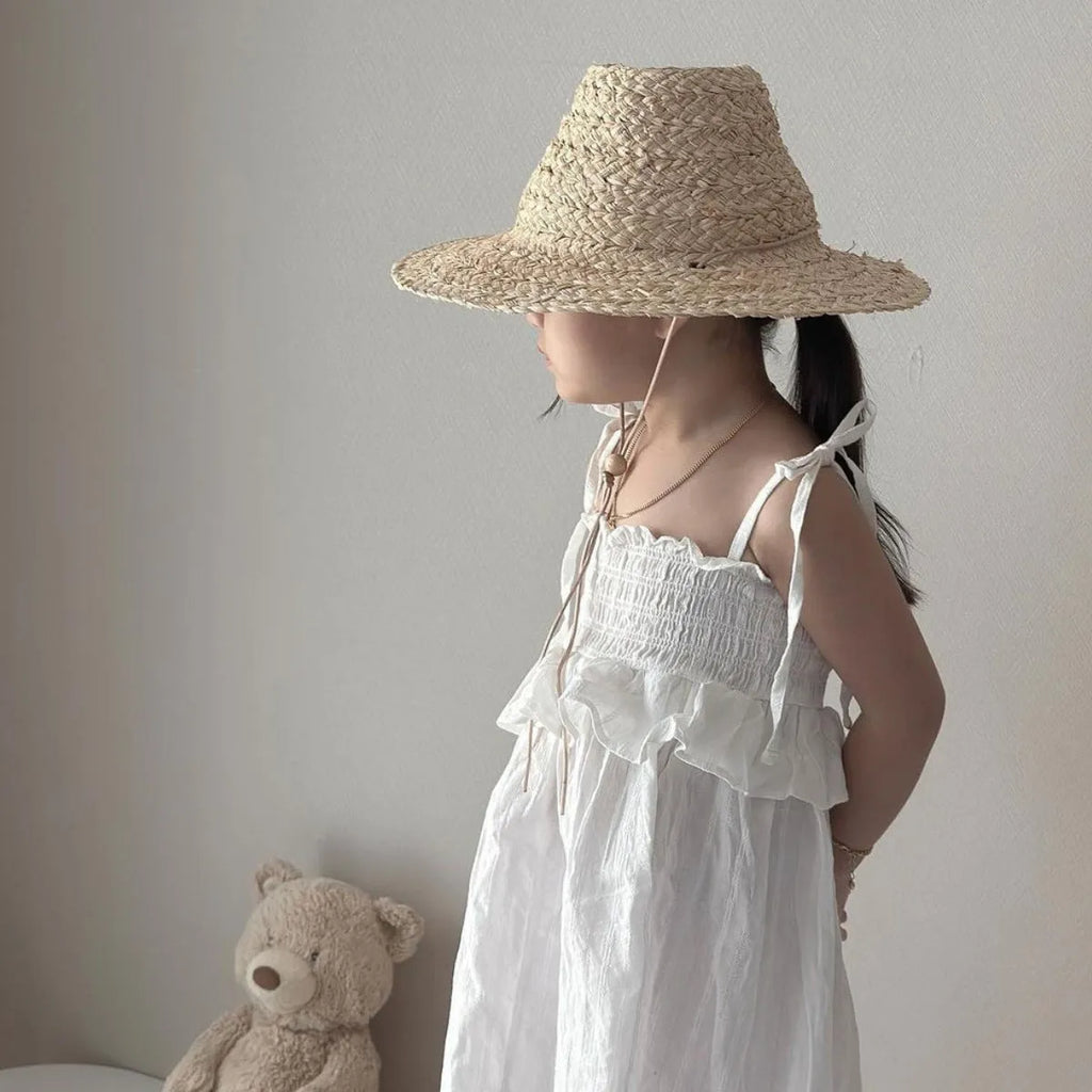 Baby girl cotton jacquard cake dress in milky white suitable for 73cm to 100cm height
