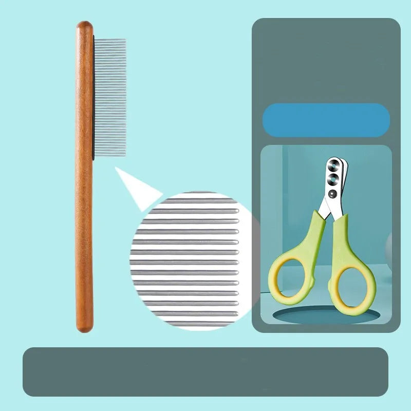 Manual cat nail clippers with round metal blade and green handle, designed for even nail cutting and split prevention