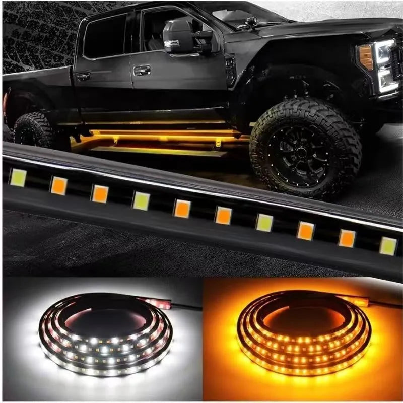 Yellow PVC FPC pedal streamer safety light lamp with long 60-inch side steering design.