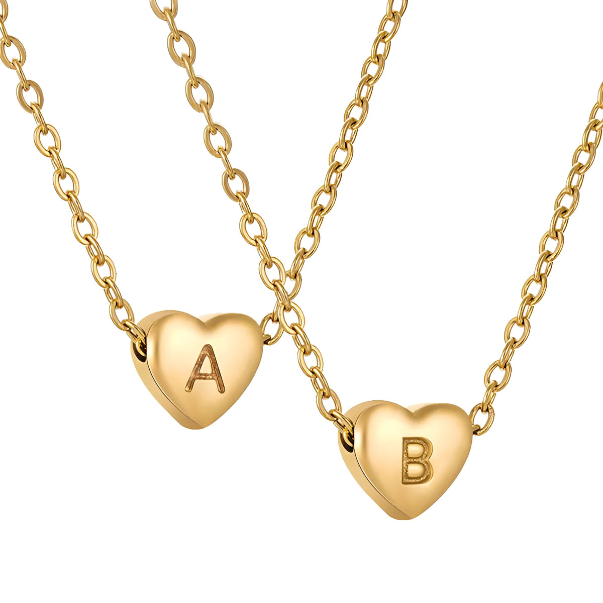 Love letter necklace stainless steel heart-shaped pendant clavicle chain 450mm women