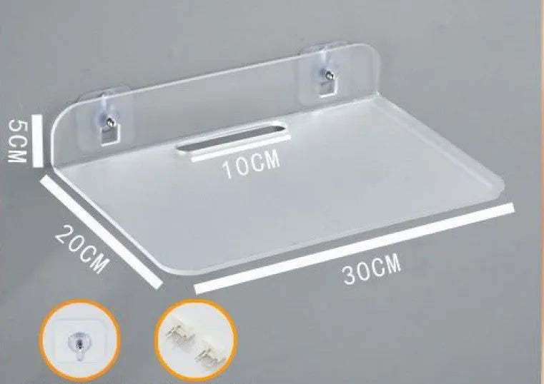 Acrylic no-drill camera monitoring bracket right angle wall mount with glue and nail in black finish