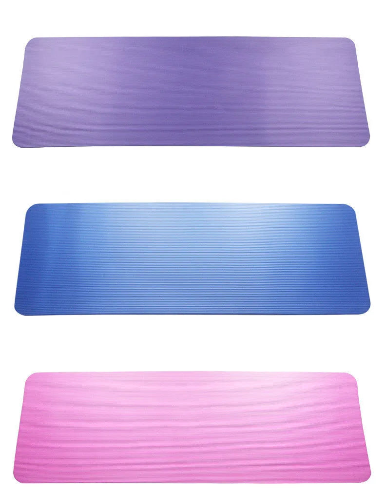 NBR yoga mat 183x61cm striped exercise mat for yoga dance fitness in purple blue pink black grey green red