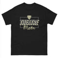 Thin mens pullover short sleeve top in black, loose fit polyester fabric, front view