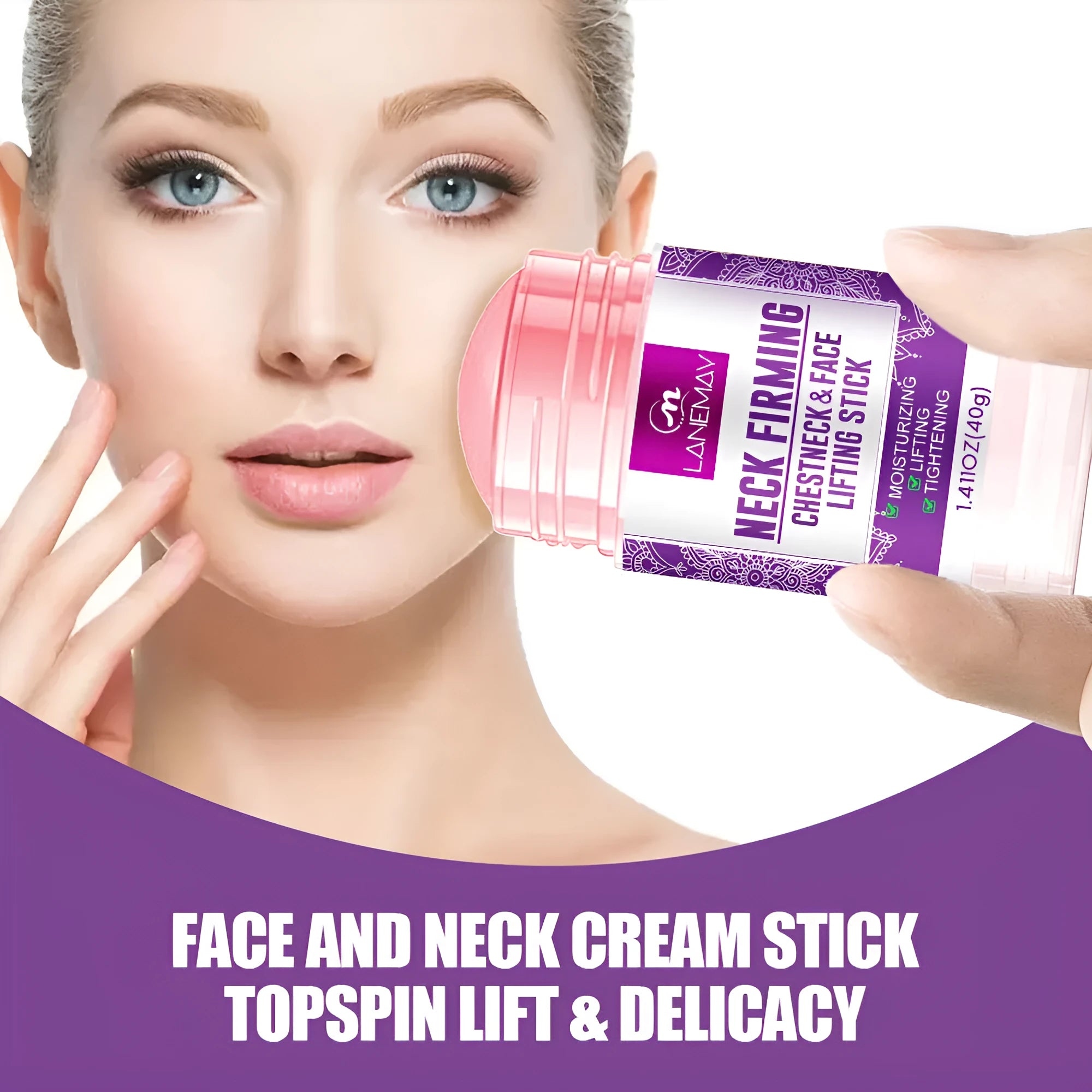 40g jar of neck firming cream for anti-wrinkle moisturising and firming treatment