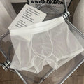 Men's knitted boxer shorts in multiple colours showing thin fabric construction