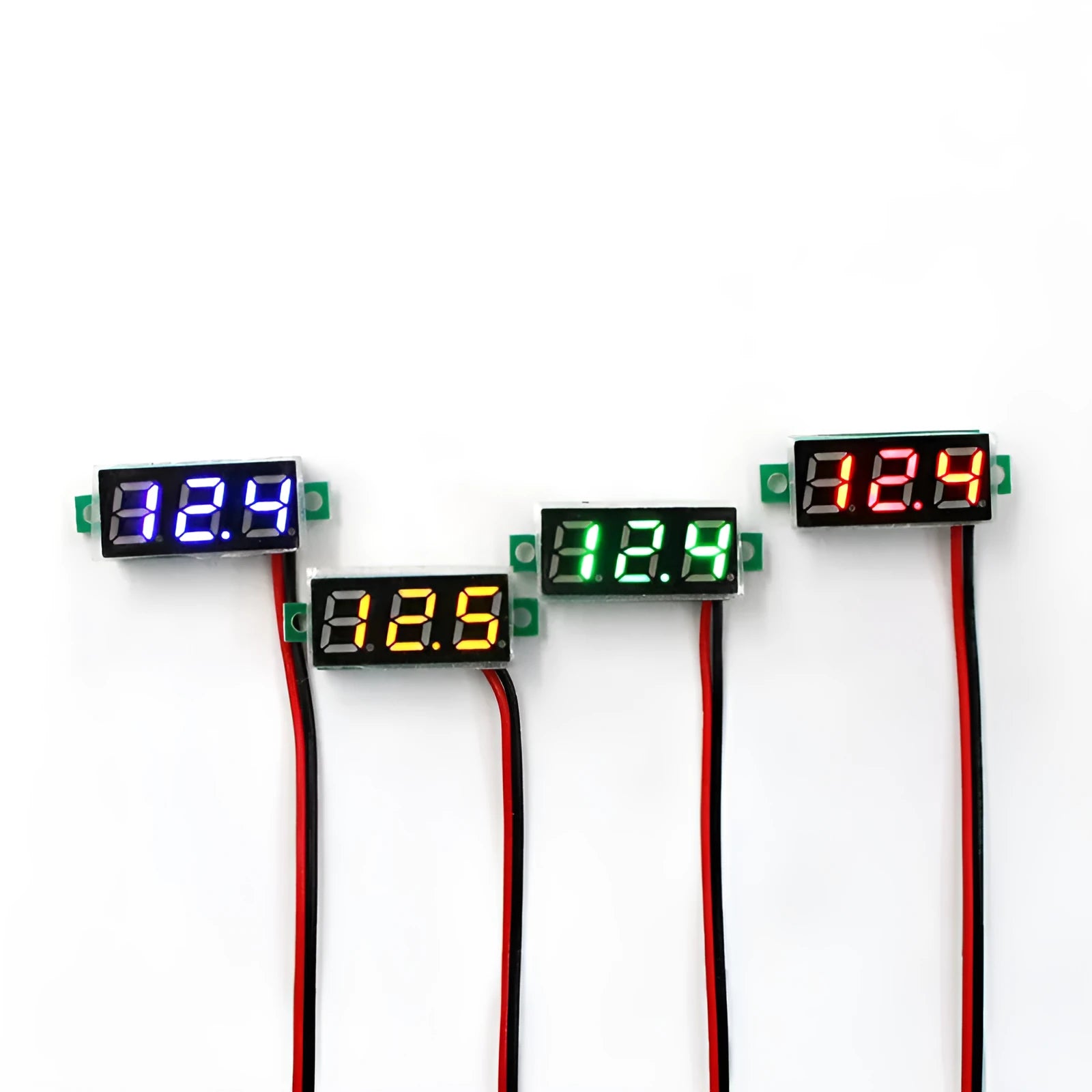 0.28 inch ultra-small digital DC voltmeter with LED display, reverse polarity protection, for car battery and voltage measurement