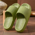 Soft EVA non-slip bath slippers in toe-ring design showing red, green, khaki, black and coffee colour options