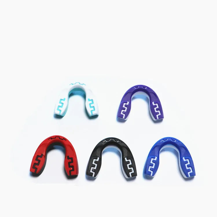 Adult boxing mouthguard with printed teeth design for martial arts training