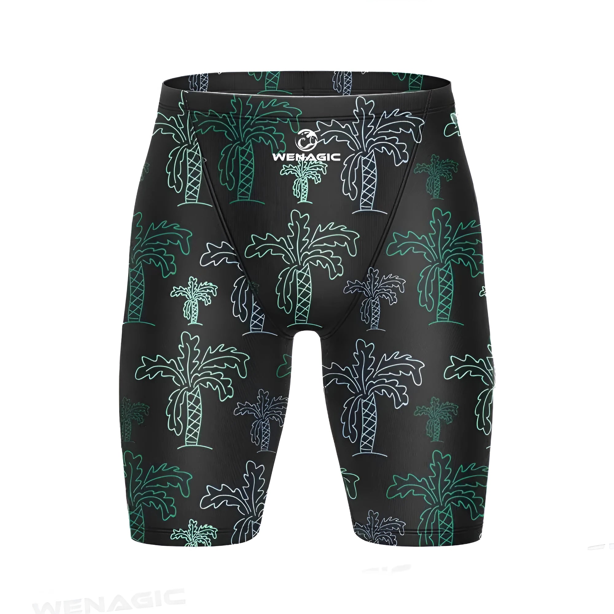 Men's brief-style swimming pants in various colours, made from Lycra and polyester fabric.