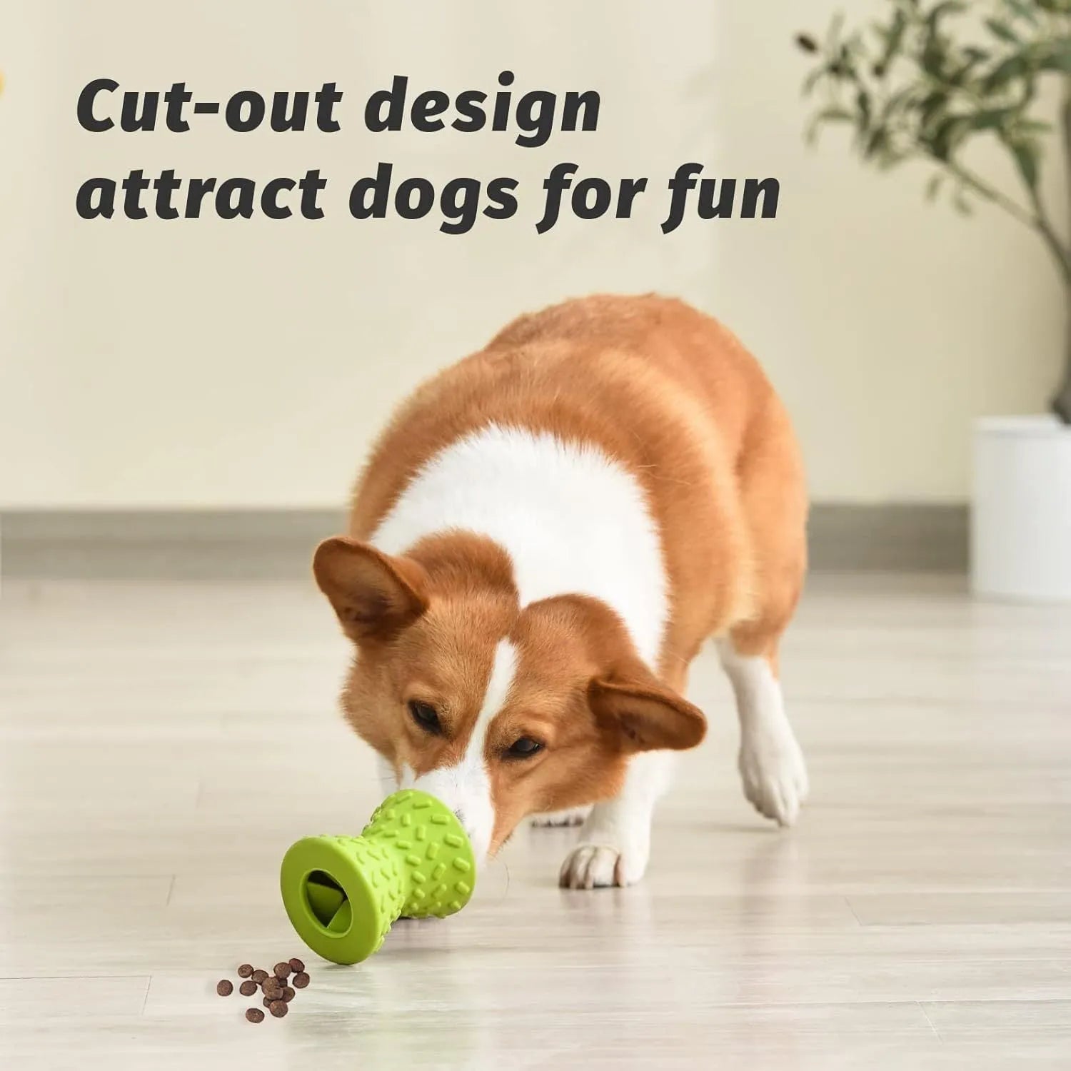 Blue natural rubber hollow dog bone treat dispensing toy for aggressive chewers.
