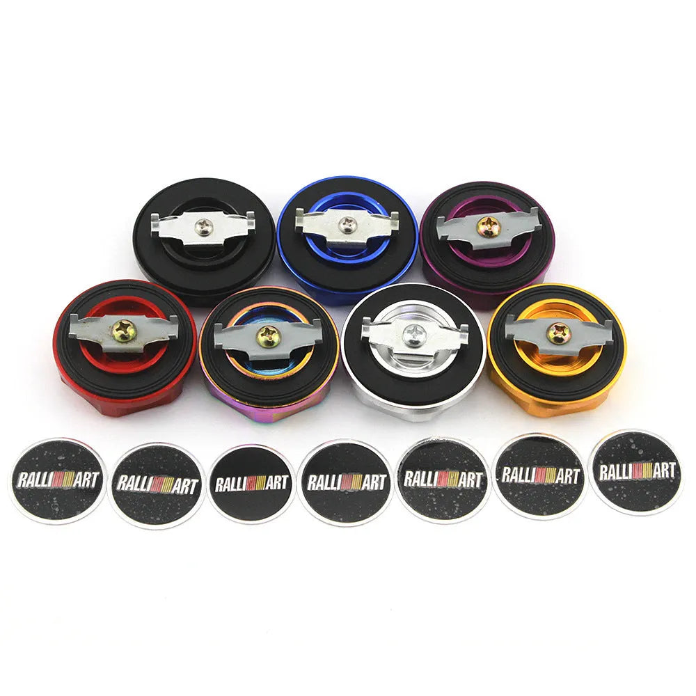 Aluminium alloy oil filter cap for Mitsubishi vehicles in six colour options