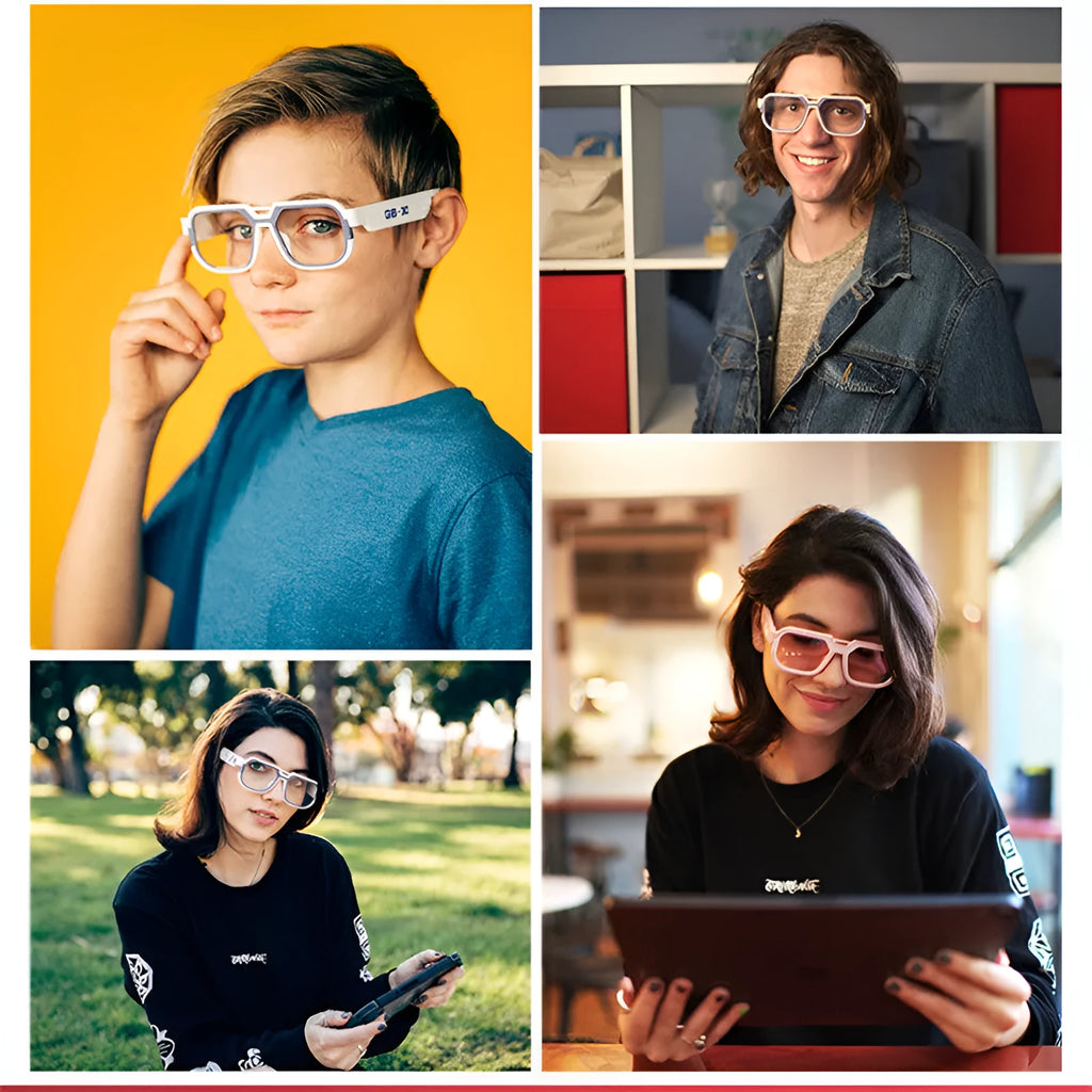 Directional audio glasses with PC frame, 150x150x51mm, 46g, Bluetooth smart speaker, grey or black