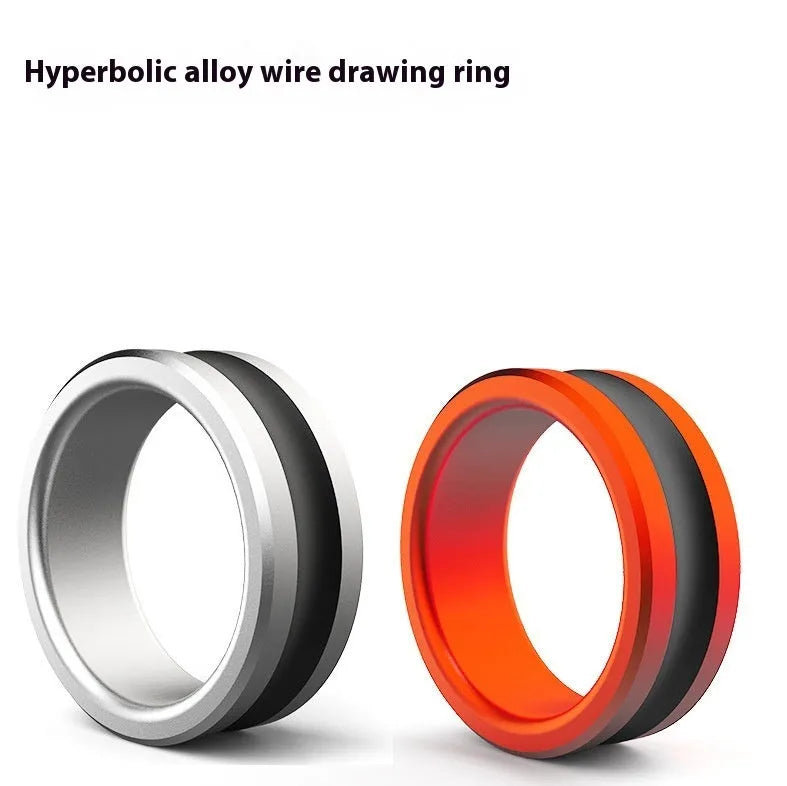 Orange and silver alloy fishing hand guard pull loop tool with non-slip grip