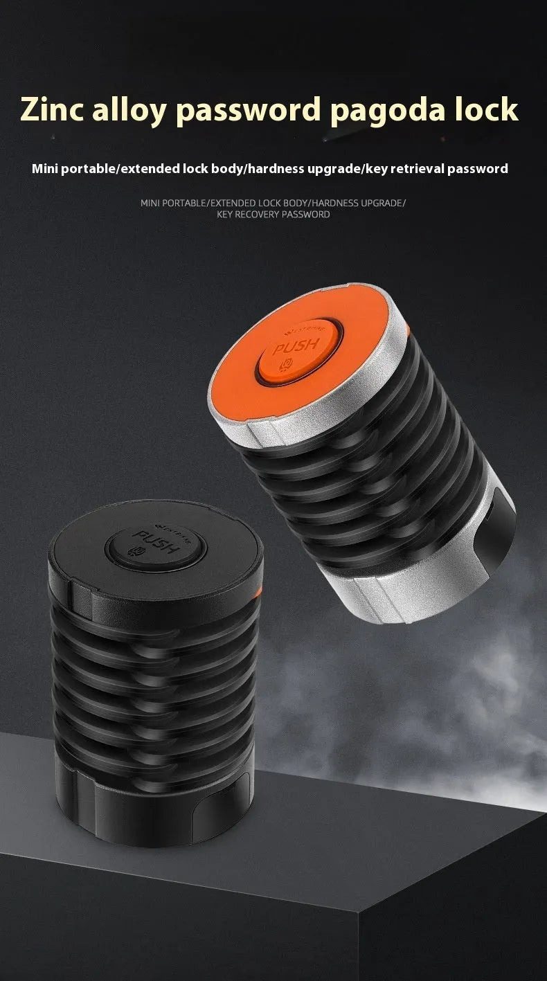 Black bicycle fliplock password anti-theft folding lock for mountain bikes and electric cars.