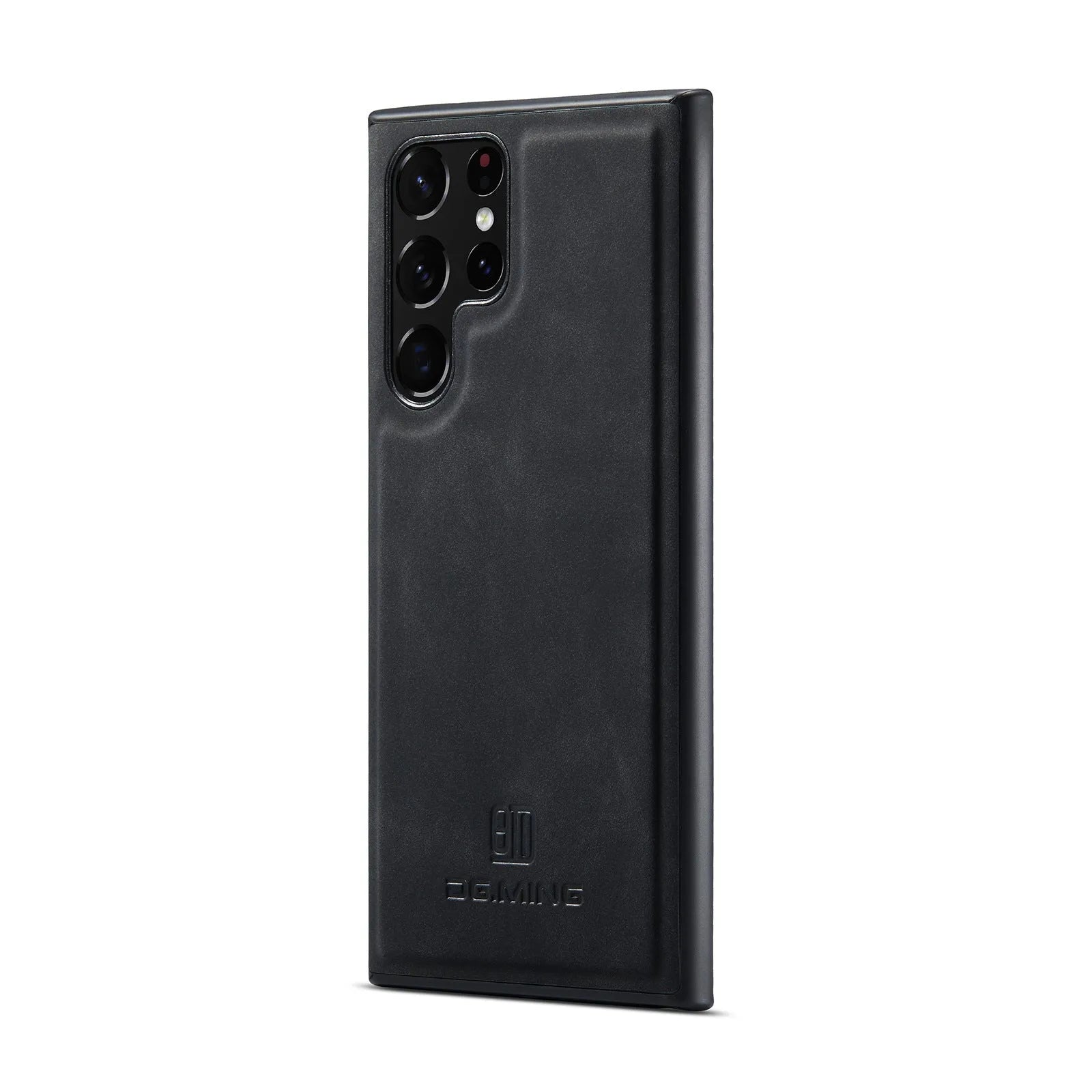 Magnetic card holder 2-in-1 wireless charging case for Samsung Galaxy in black with magnetic slot on back