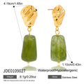 Resin earrings geometric quadrilateral shape antique style electroplated finish women's accessories