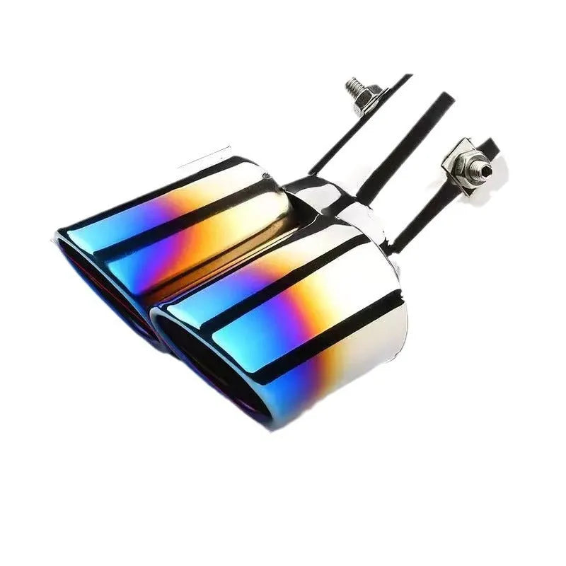 Universal stainless steel car exhaust pipe muffler tail hood decoration back segment metal construction