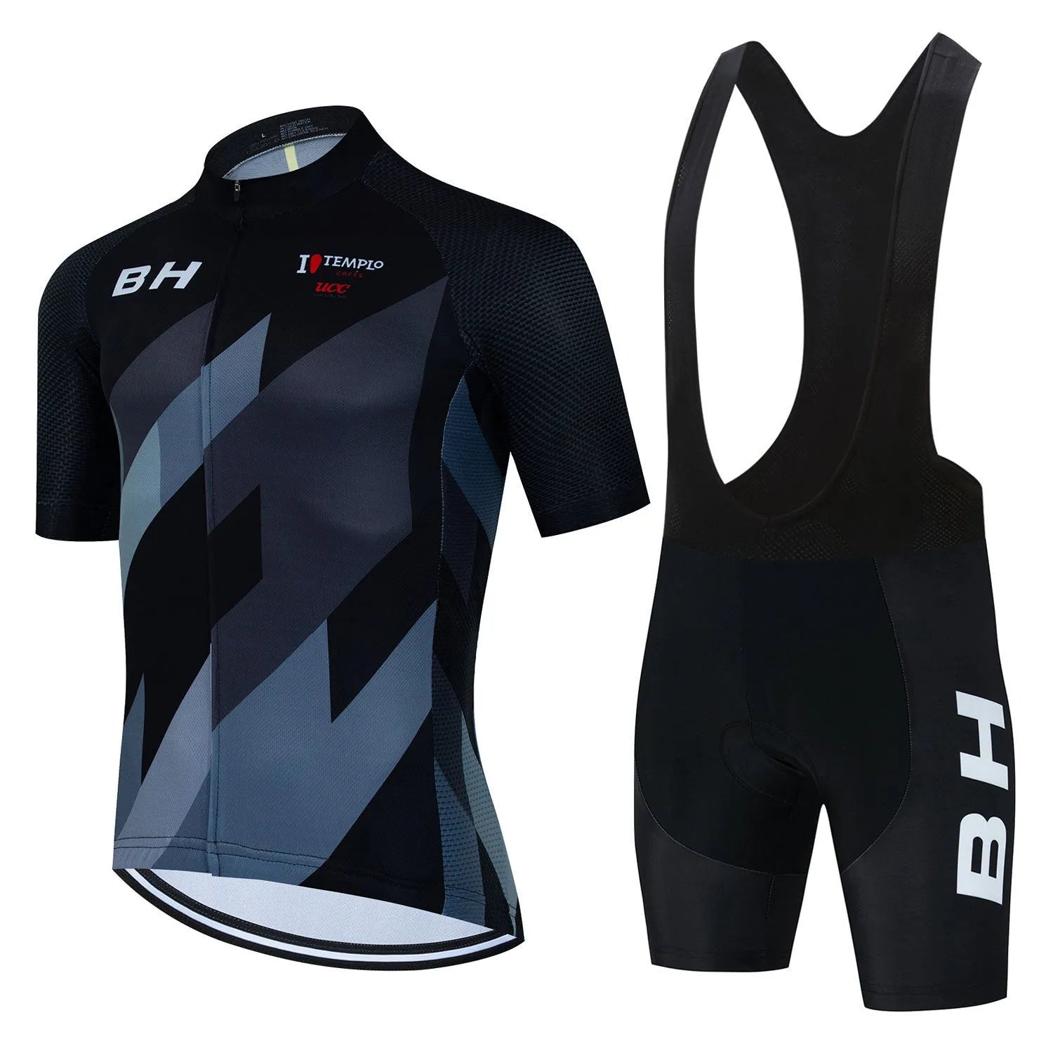 BH Men's Short Sleeve Riding Sweatshirt Suit with mesh fabric, top and jumpsuit set, available in multiple colours and sizes XS to 5XL