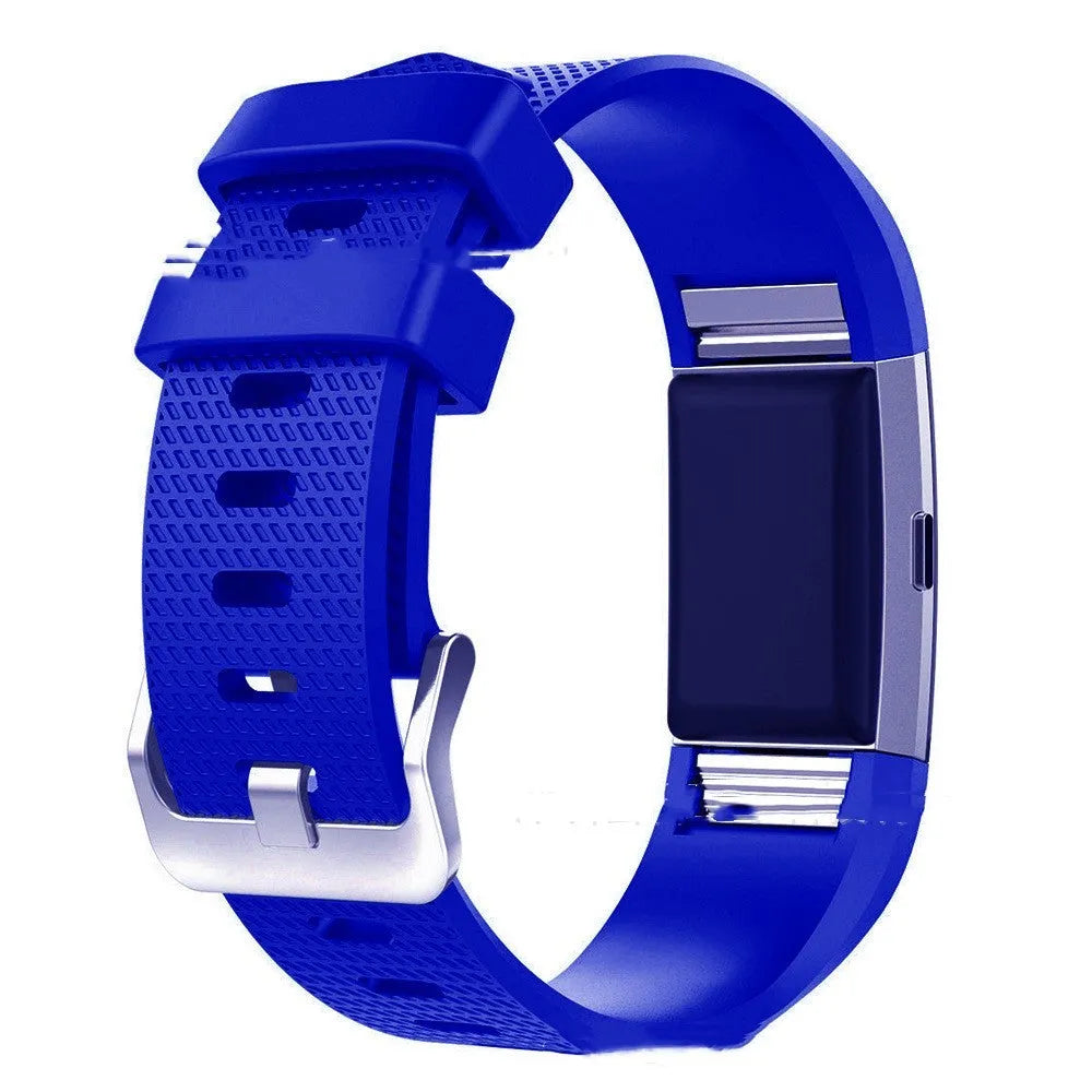 Smart silicone heart rate sports watch strap in soft silica gel, available in multiple colours for fitness tracking