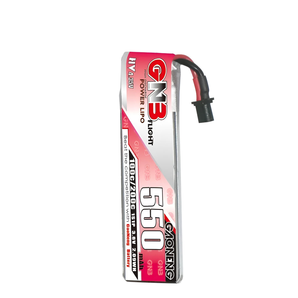 GNB High Energy 550mAh 1S 3.8V lithium battery with A30 plug for RC models