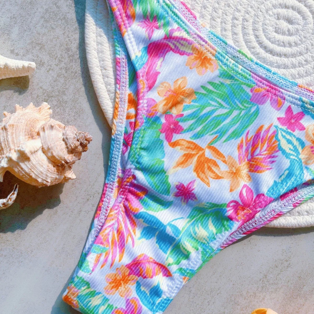 Sunken stripe printed sexy split swimsuit for women in RT6117 colour, nylon polyester blend, sizes S M L