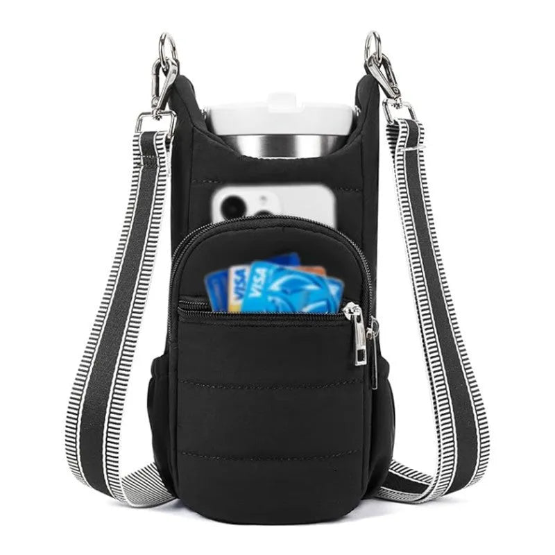 Cloth water bottle carrier bag for bicycles in modern simplicity style