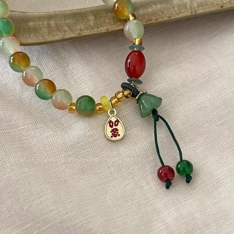 M990 Lotus Ruyi mixed material bracelet with manual craftsmanship