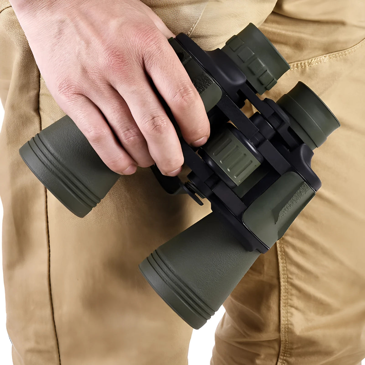 20x50 binoculars with BAK4 prism and FMC coating, rubber armour, black finish