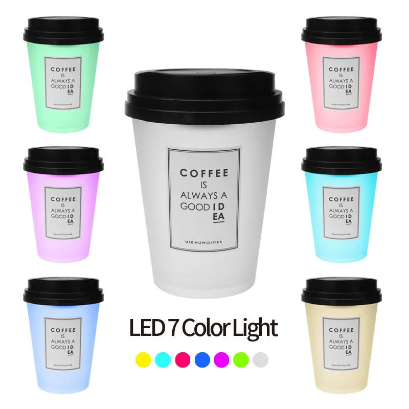 Horse light USB humidifier aroma diffuser colourful mini plastic black cover with horse running light design
