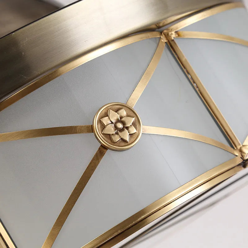 Gold ceiling fan light with remote control and invisible blades for living rooms