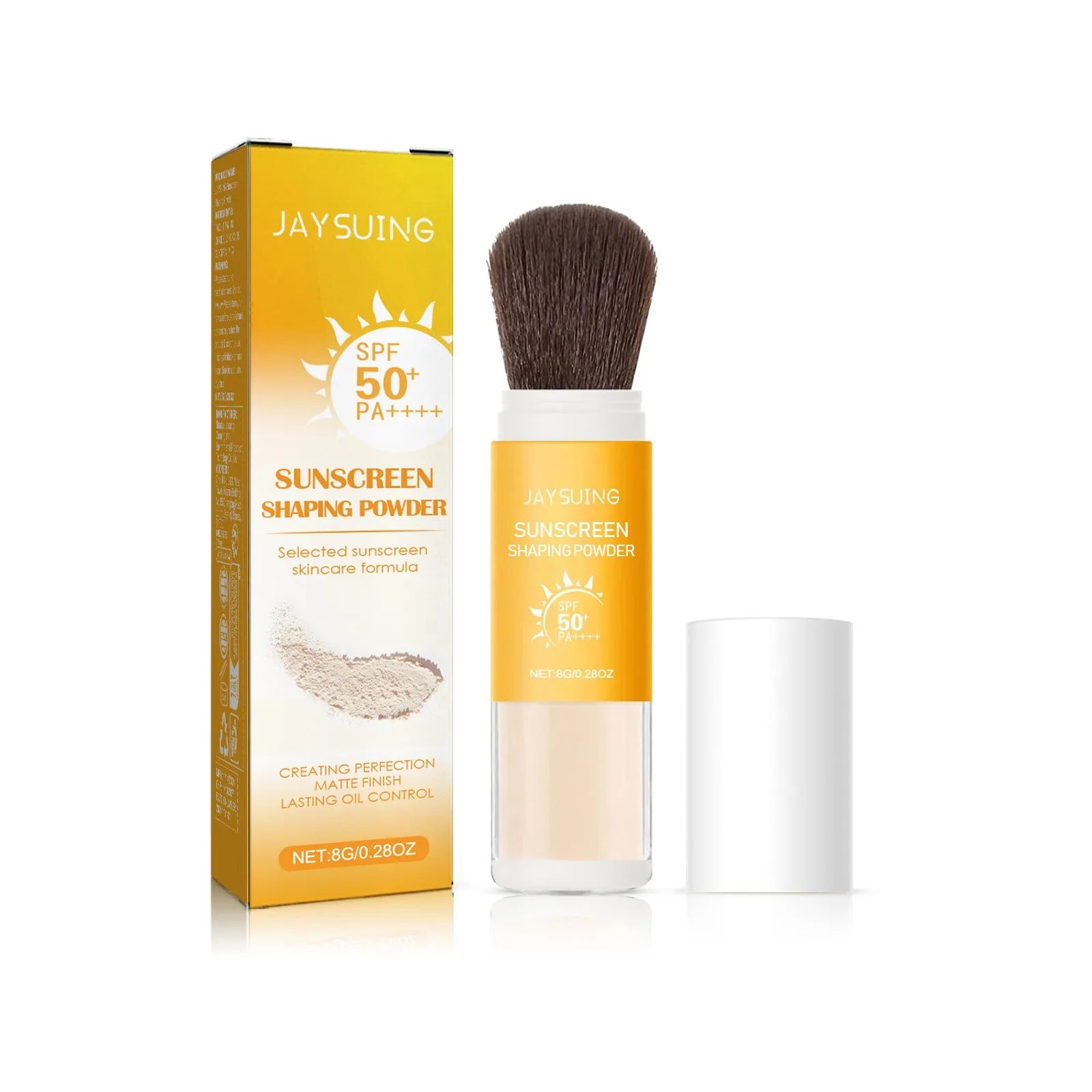 8g oil control setting powder container with loose finishing powder for matte makeup